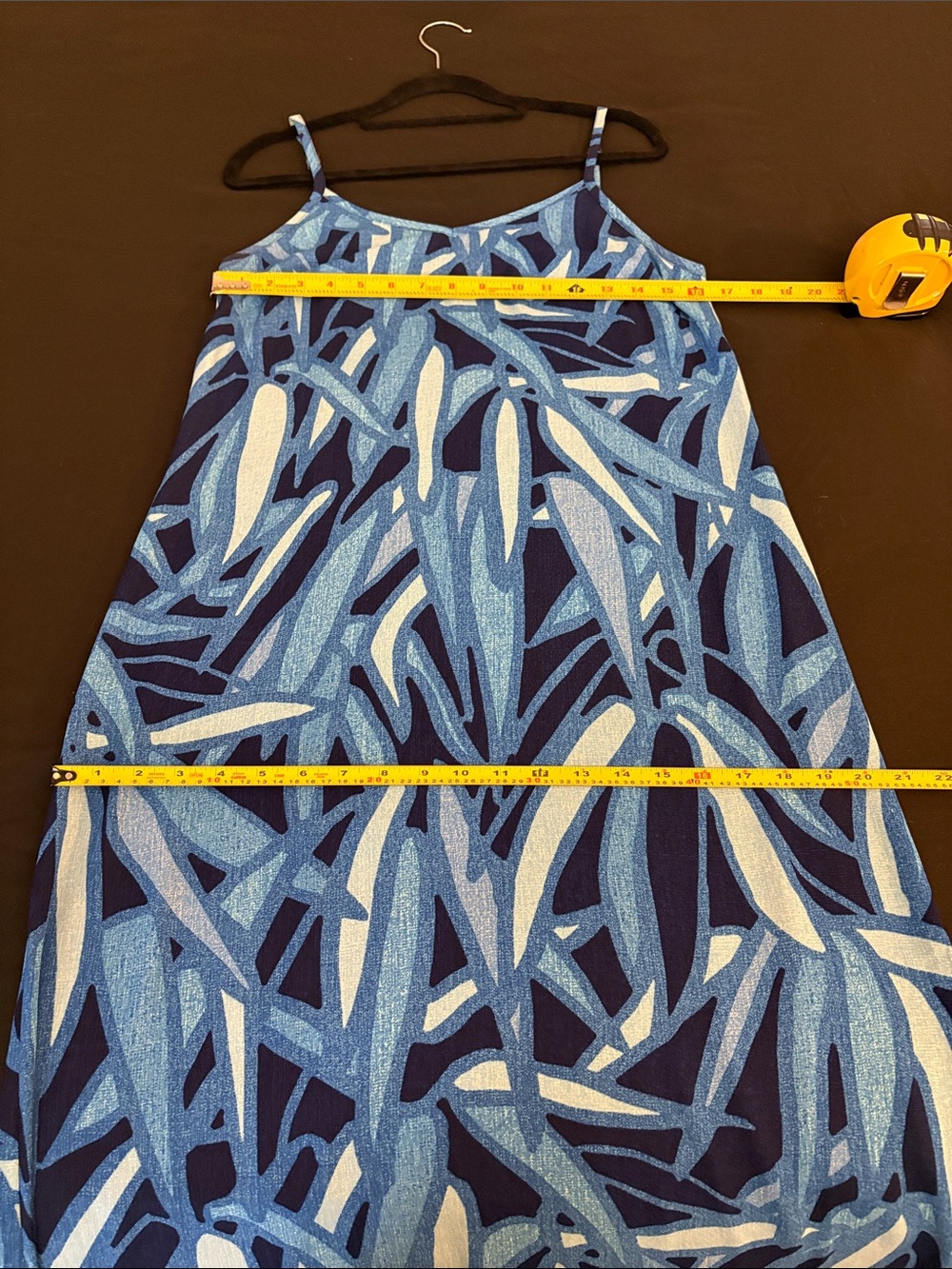 NWOT NIC+ ZOE Sunset Jungle Blue Botanical Print Spaghetti Strap Dress-XS - Picture 12 of 15